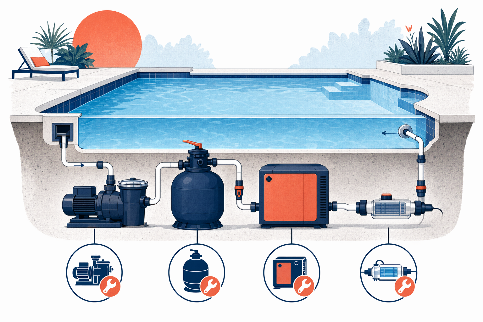 Illustration for Pump, filter & heater repair