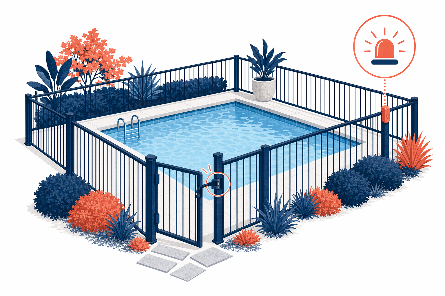 Illustration for Pool Safety for Families With Young Children