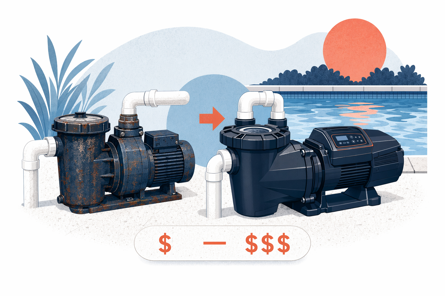 Illustration for How Much Does a Pool Pump Cost to Replace?
