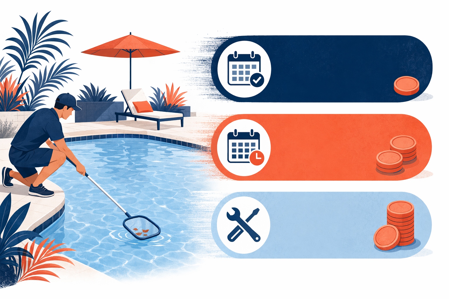 Illustration for How Much Does Weekly Pool Service Cost?