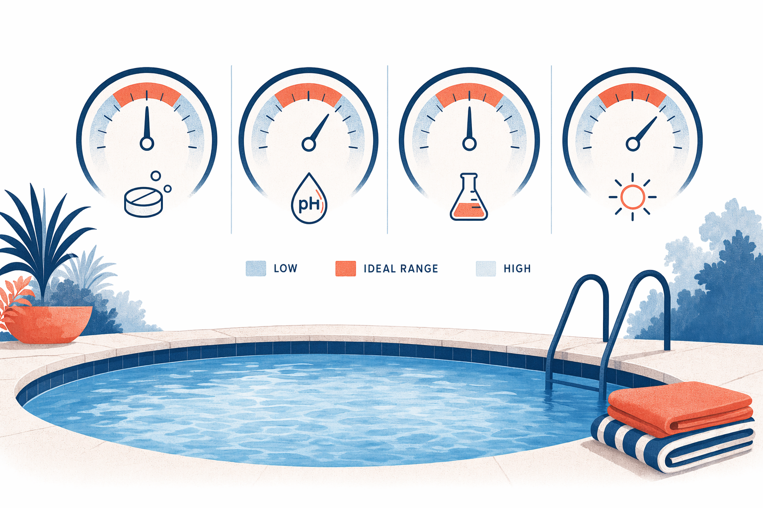 Illustration for Pool water chemistry made simple